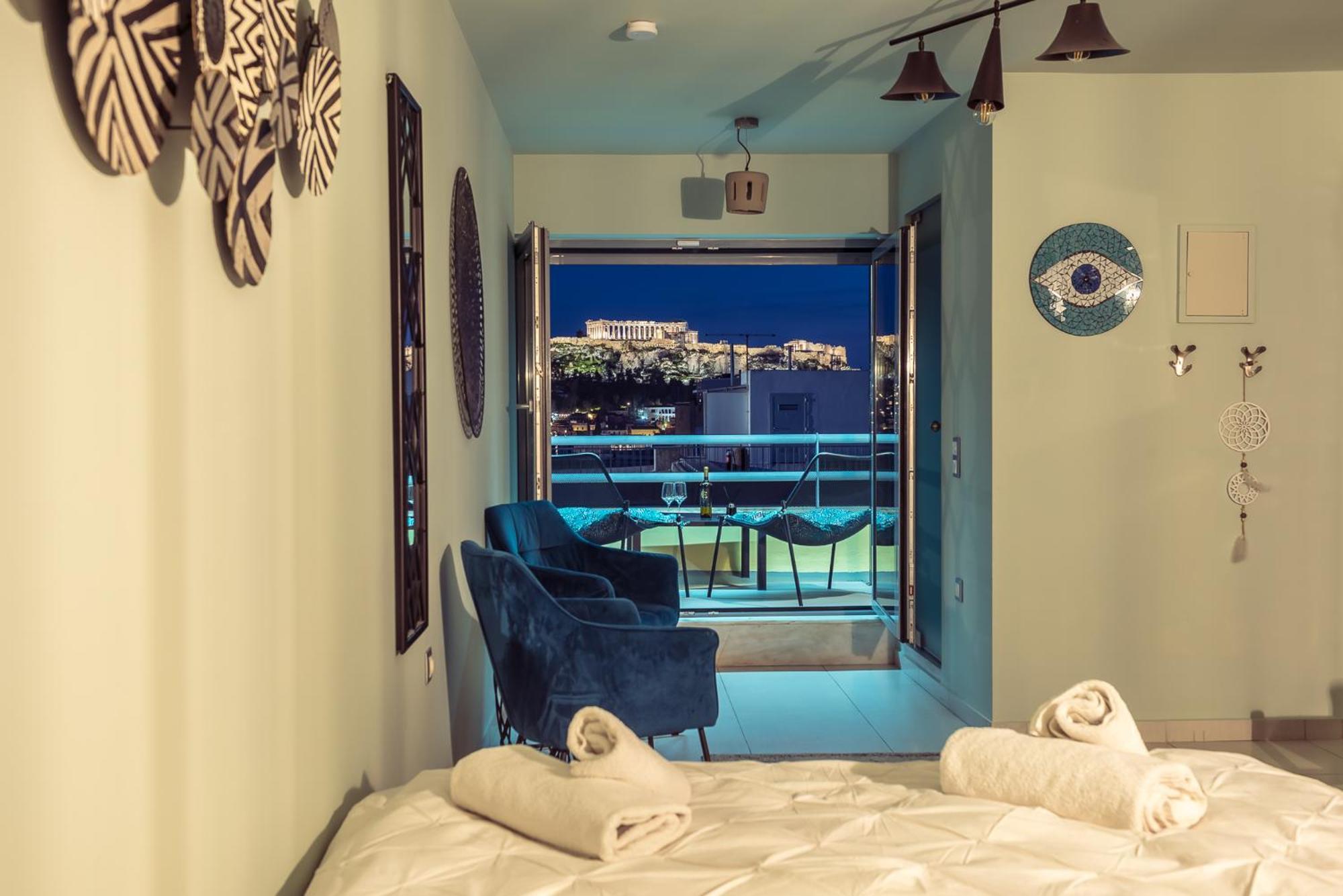 Acropolis View Mini Sky Suite & Hot Tub Athen Exterior foto