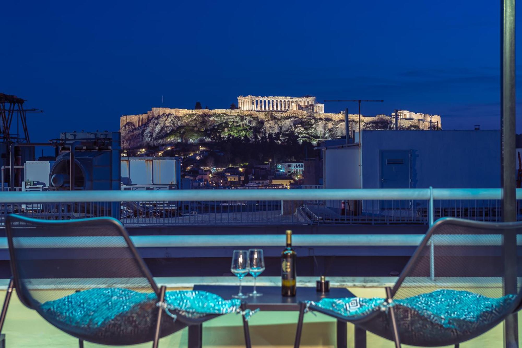 Acropolis View Mini Sky Suite & Hot Tub Athen Exterior foto