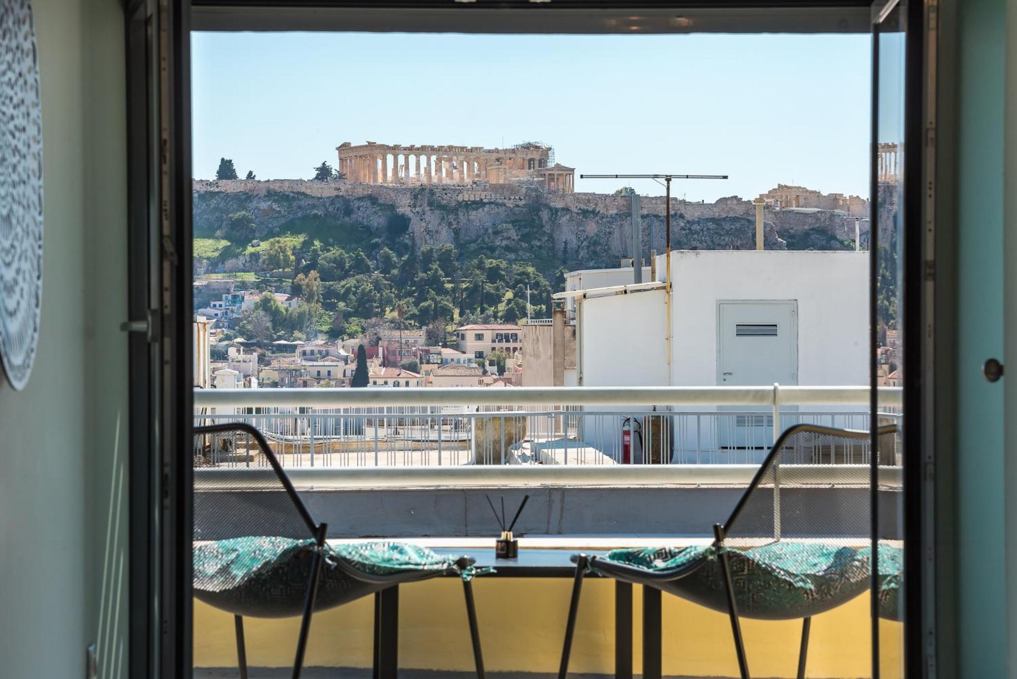 Acropolis View Mini Sky Suite & Hot Tub Athen Exterior foto