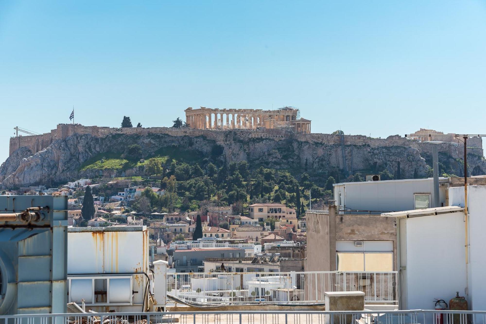 Acropolis View Mini Sky Suite & Hot Tub Athen Exterior foto